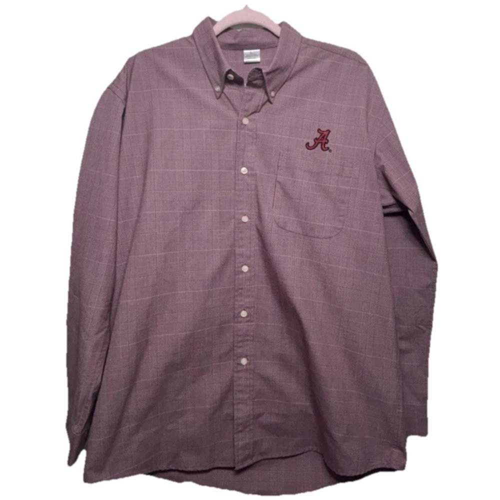 College World Alabama Crimson Tide Mens Button Down Shirt Large Crimson Tide